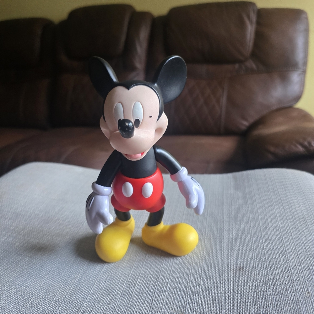 Vintage Mickey Mouse Kids Toy Figure - Red, Black, Yellow